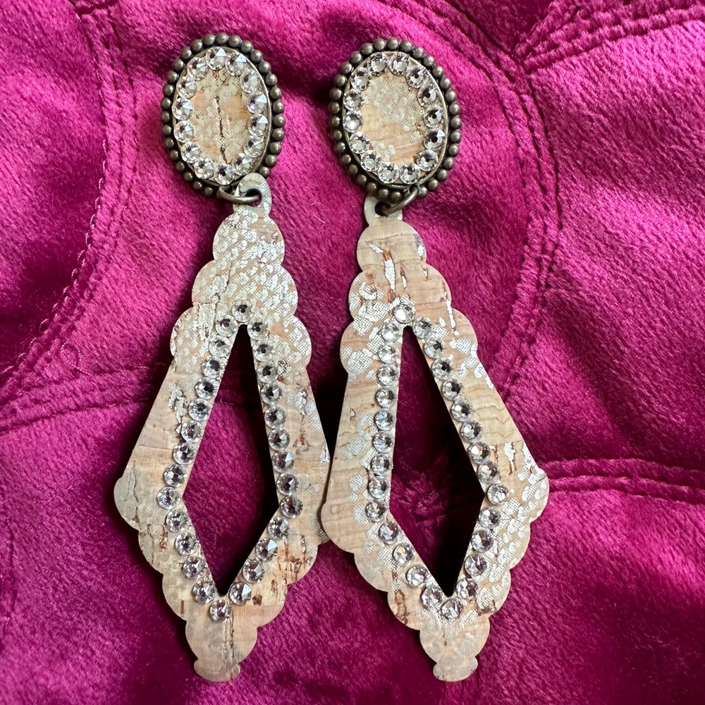 Pink Panache Cork Drop Earrings